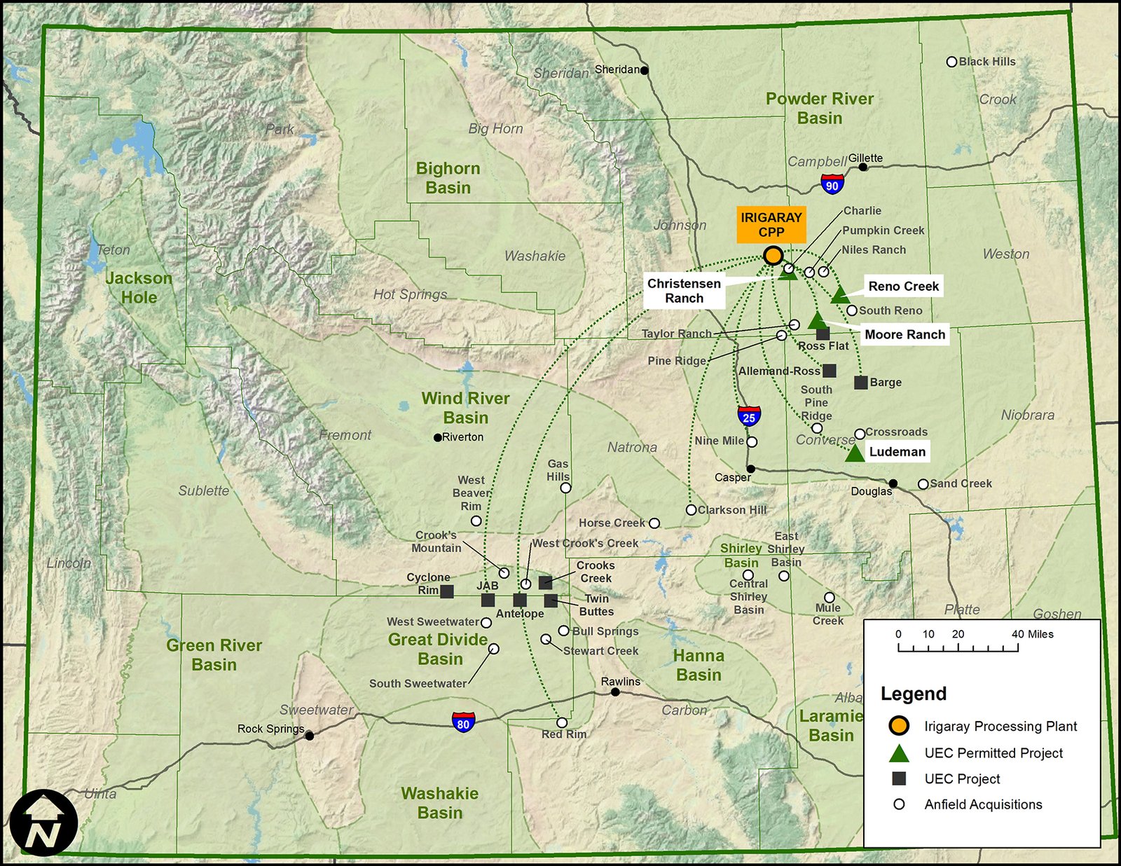 Wyoming Wyanfield Map